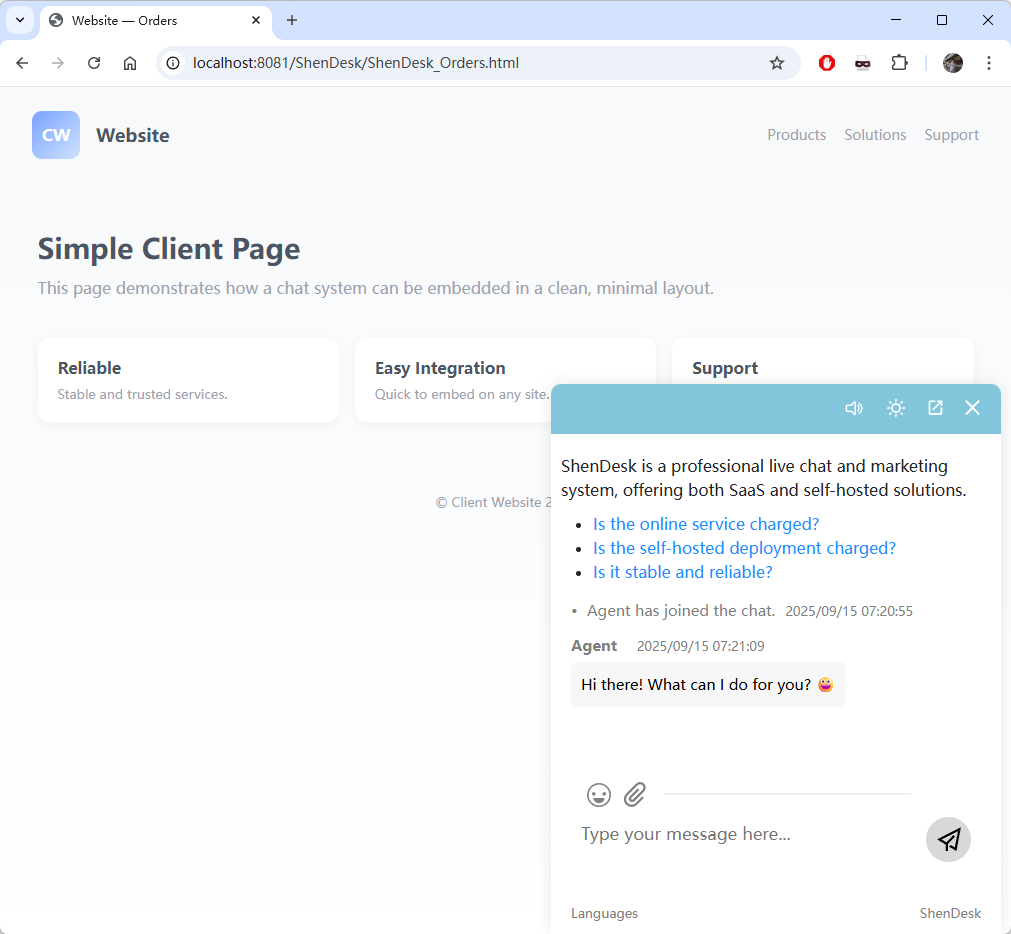 Client Page