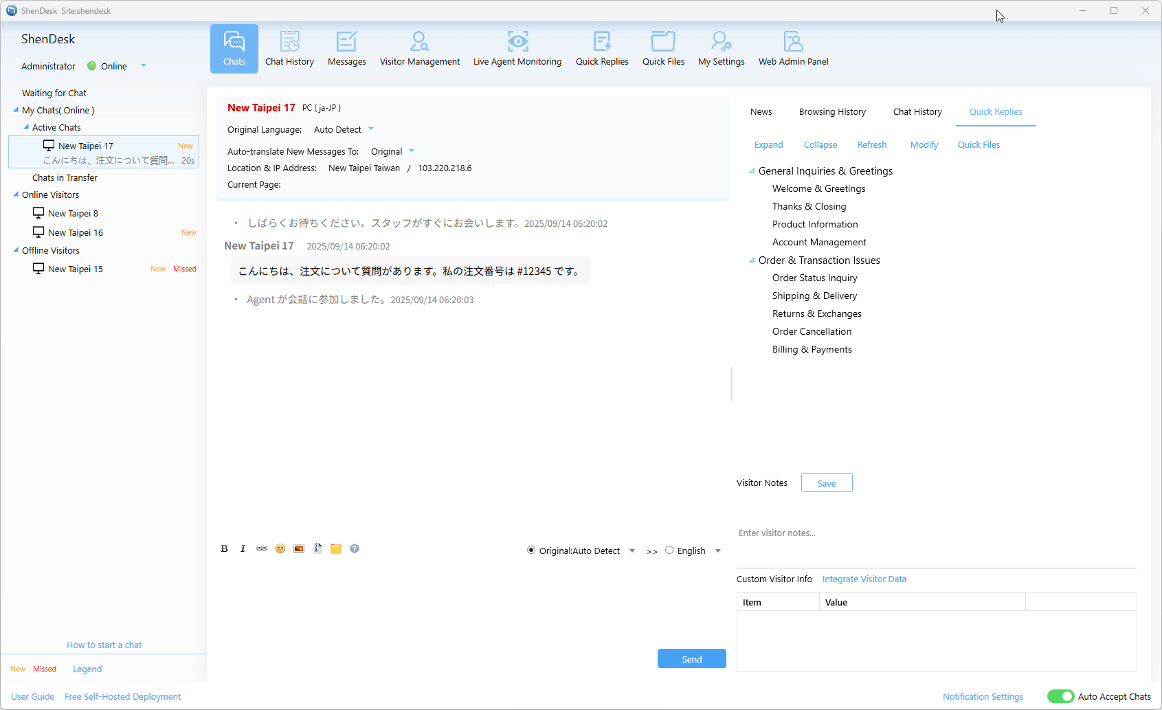 Automatic Chat Translation